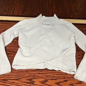 Pink Rose Cream V-Neck Sweater